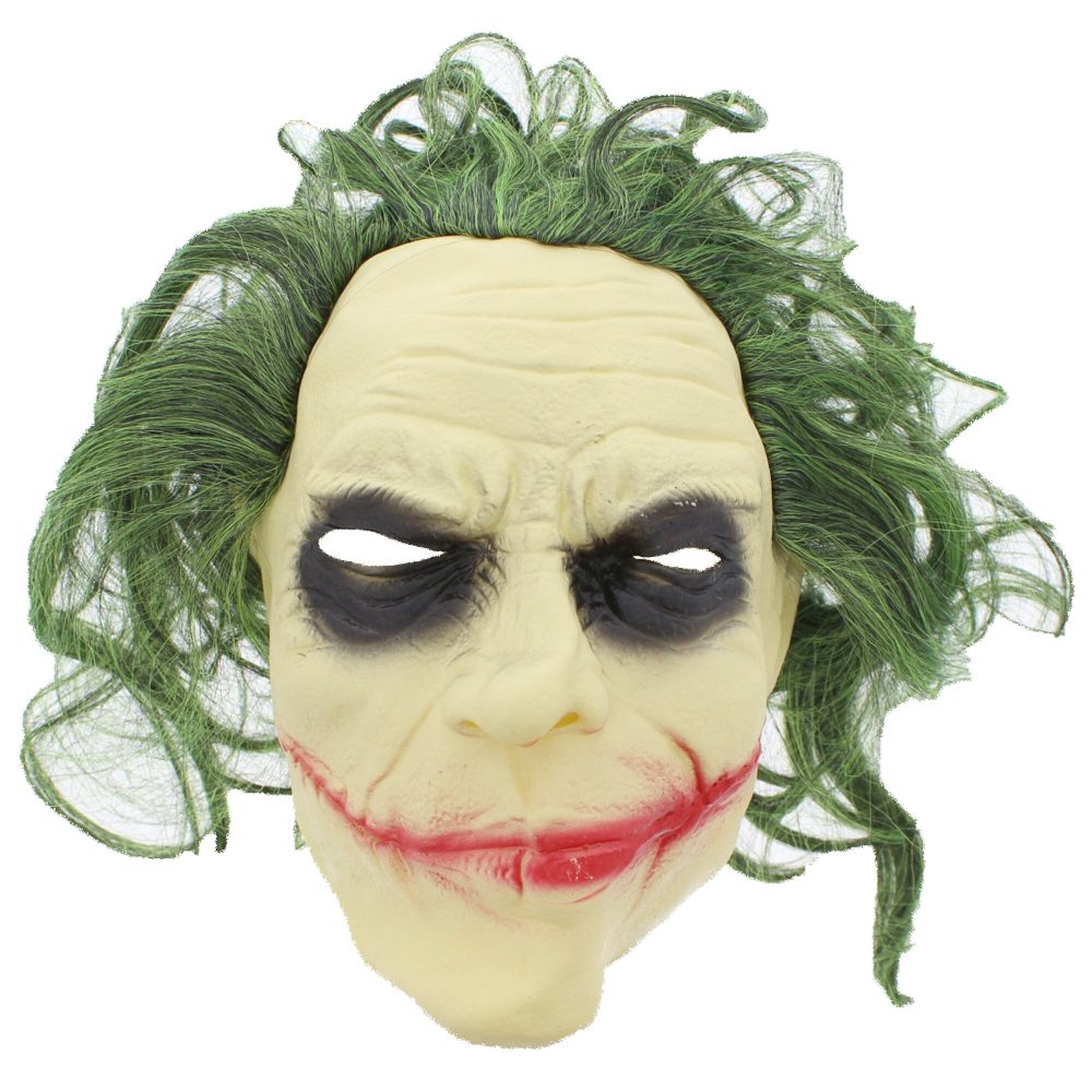 Zac's Alter Ego - Scary Joker Latex Head Mask Maske - Mehrfarben